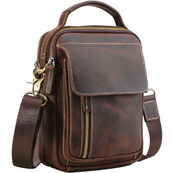 Crossbody Messenger Bag Mens Leather Small