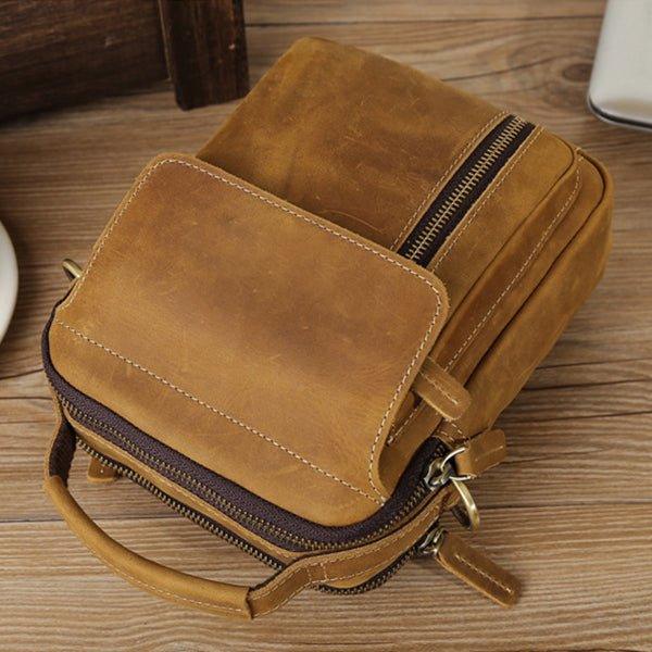 Crossbody Messenger Bag Mens Leather Small