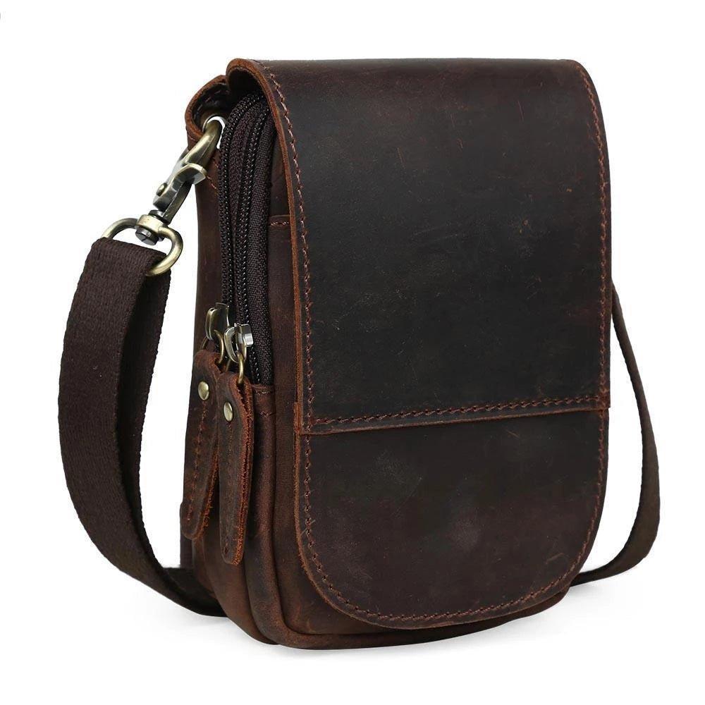 Woosir Genuine Leather Messenger Shoulder Bag For Man