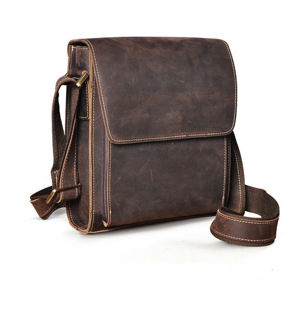 Woosir Genuine Leather Messenger Shoulder Bag for Men