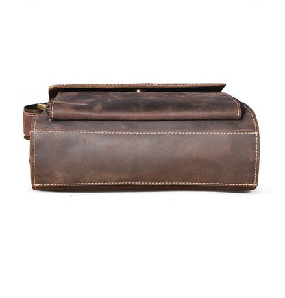 Woosir Genuine Leather Messenger Shoulder Bag for Men