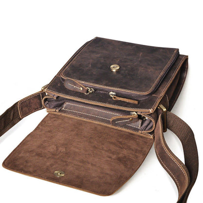 Woosir Genuine Leather Messenger Shoulder Bag for Men