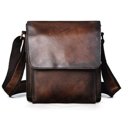 Woosir Genuine Leather Messenger Shoulder Bag for Men