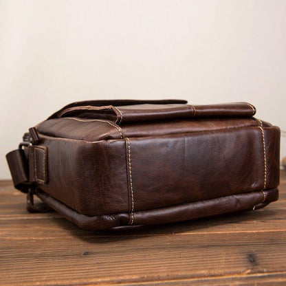 Woosir Vintage Leather Messenger Shoulder Bag for Men