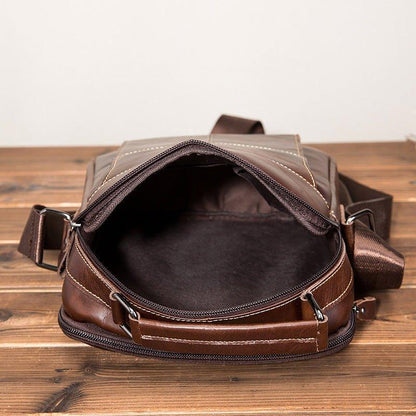 Woosir Vintage Leather Messenger Shoulder Bag for Men