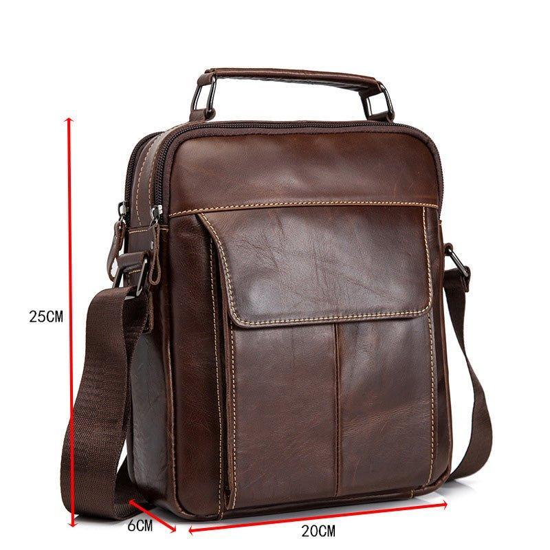 Woosir Vintage Leather Messenger Shoulder Bag for Men