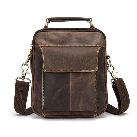 Woosir Vintage Leather Messenger Shoulder Bag for Men