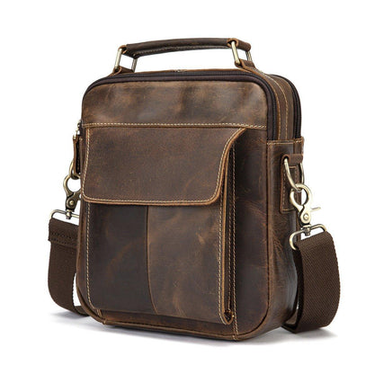 Woosir Vintage Leather Messenger Shoulder Bag for Men