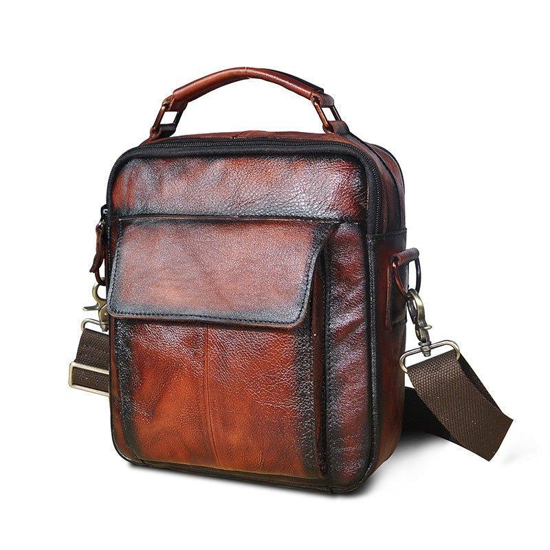 Woosir Vintage Leather Messenger Shoulder Bag for Men