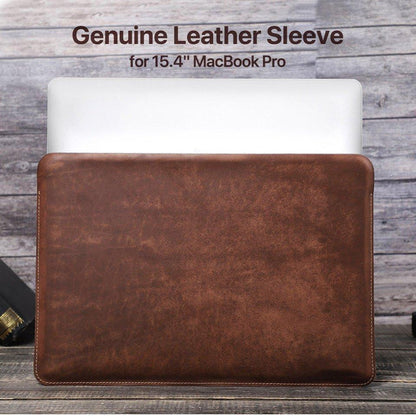 Woosir Genuine Leather Sleeve for 15.4 Inch Macbook Pro