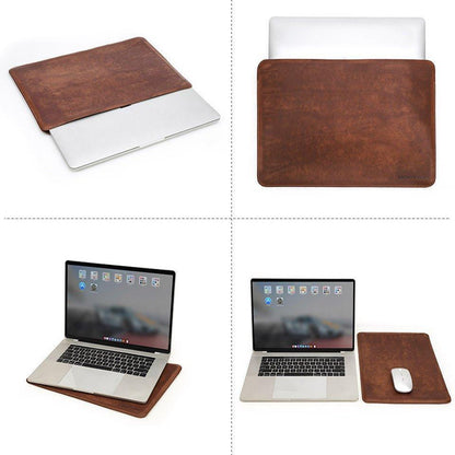 Woosir Genuine Leather Sleeve for 15.4 Inch Macbook Pro