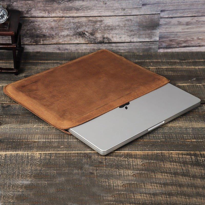 Woosir Vintage Leather Sleeve for 15.4 Inch Macbook Pro