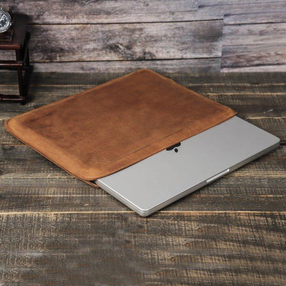 Woosir Vintage Leather Sleeve for 15.4 Inch Macbook Pro