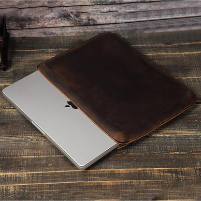 Woosir Vintage Leather Sleeve for 15.4 Inch Macbook Pro