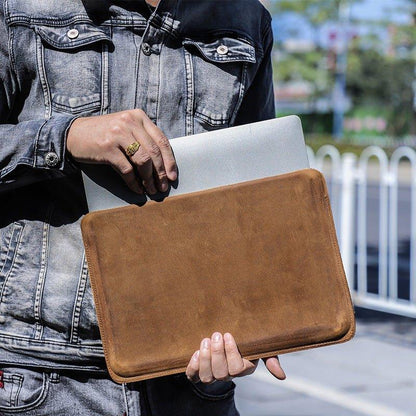 Woosir Vintage Leather Sleeve for 15.4 Inch Macbook Pro