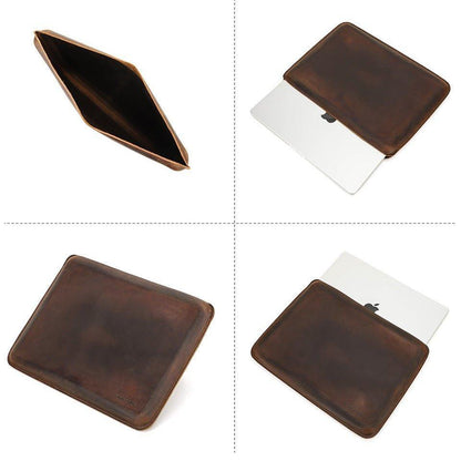 Woosir Vintage Leather Sleeve for 15.4 Inch Macbook Pro