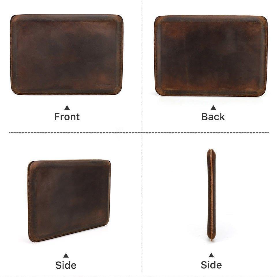 Woosir Vintage Leather Sleeve for 15.4 Inch Macbook Pro