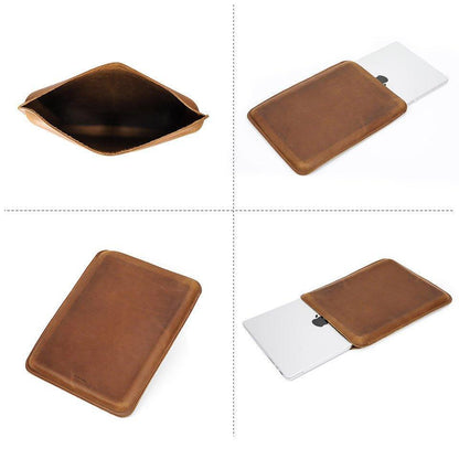 Woosir Vintage Leather Sleeve for 15.4 Inch Macbook Pro