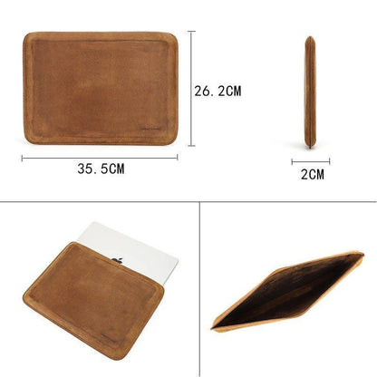 Woosir Vintage Leather Sleeve for 15.4 Inch Macbook Pro