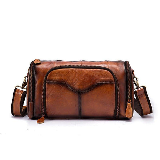 Woosir Genuine Leather Travel Messenger Bag for Men