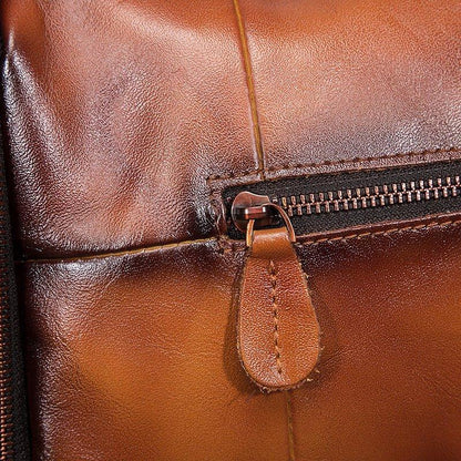 Woosir Genuine Leather Travel Messenger Bag for Men