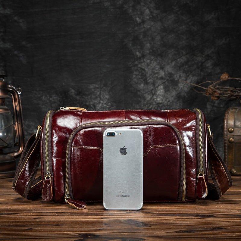 Woosir Genuine Leather Travel Messenger Bag for Men