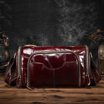 Woosir Genuine Leather Travel Messenger Bag for Men