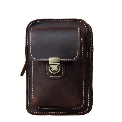 Woosir Genuine Leather Waist Bag Men