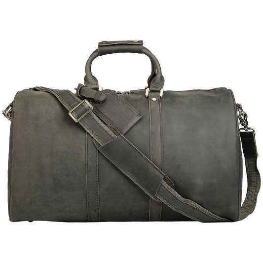 Woosir Handmade Full Grain Leather Duffle Bag Army Green