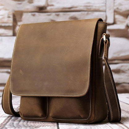 Woosir Handmade Leather Shoulder Bag for Men