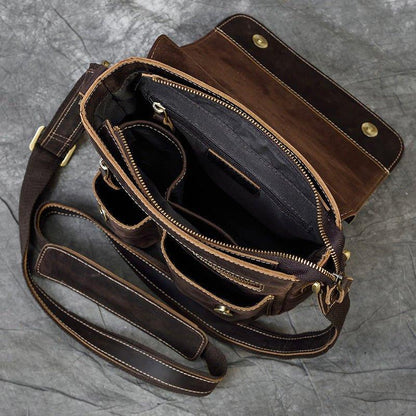 Woosir Handmade Leather Shoulder Bag for Men