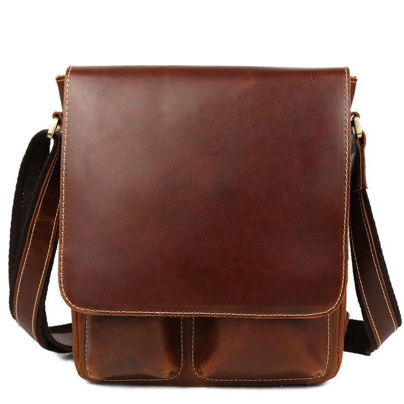 Woosir Handmade Leather Shoulder Bag for Men