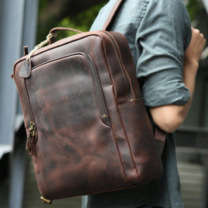 Woosir Laptop Backpack Leather for Work