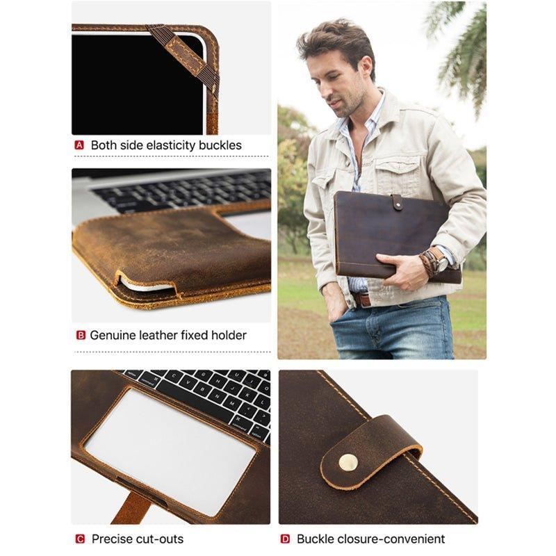 Woosir Laptop Leather Case For MacBook Pro 15.4 Inch