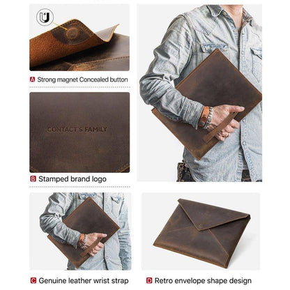 Woosir Laptop Leather Sleeve for Macbook Pro