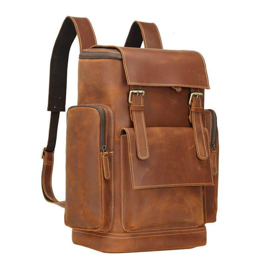 Woosir Large Leather Laptop Backpack, School, Travel