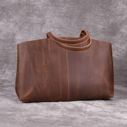 Woosir Large Leather Tote with Inner Pocket