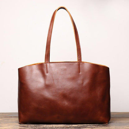 Woosir Large Leather Tote with Inner Pocket