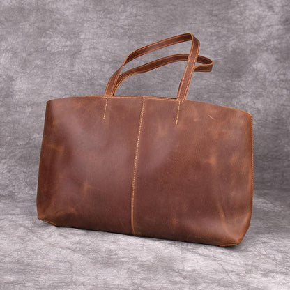 Woosir Large Leather Tote with Inner Pocket