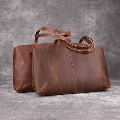 Woosir Large Leather Tote with Inner Pocket