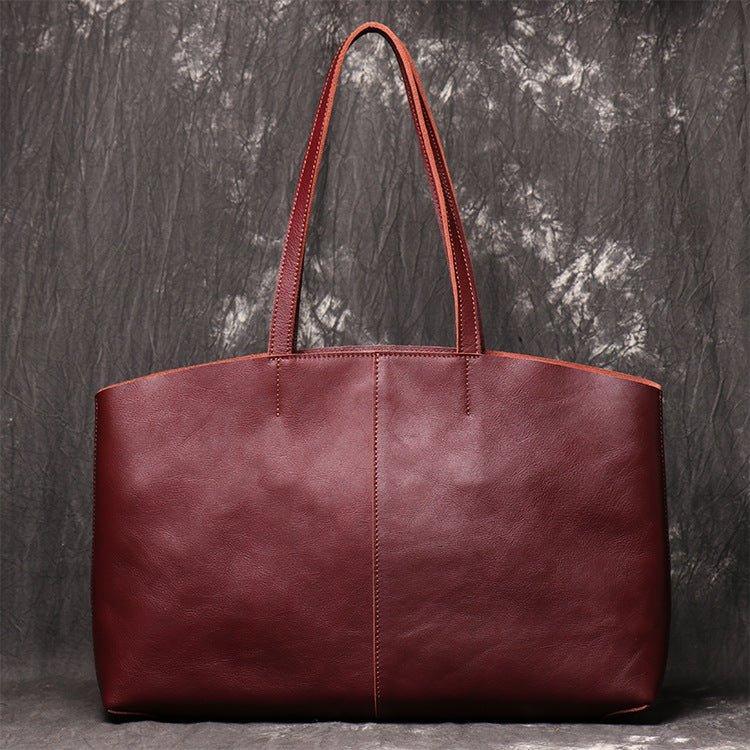 Woosir Large Leather Tote with Inner Pocket