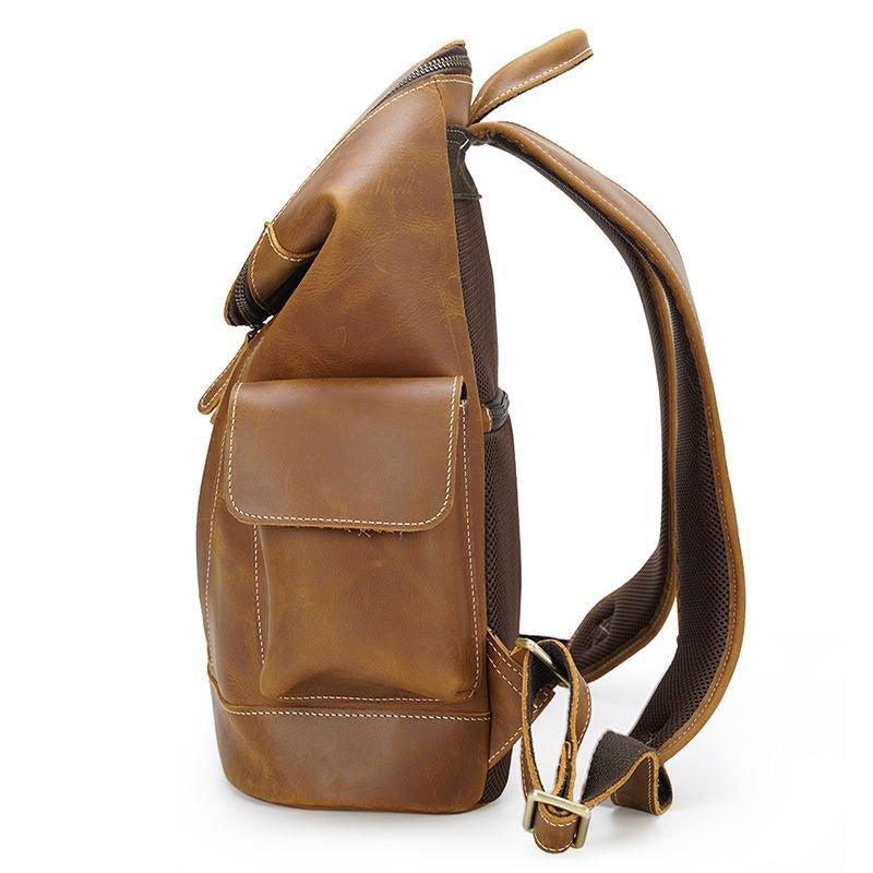 Woosir Large Leather Travel Backpack for 14" Laptop