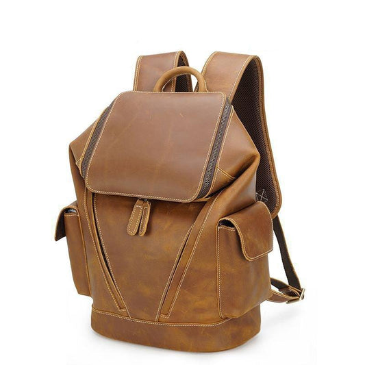 Woosir Large Leather Travel Backpack for 14" Laptop