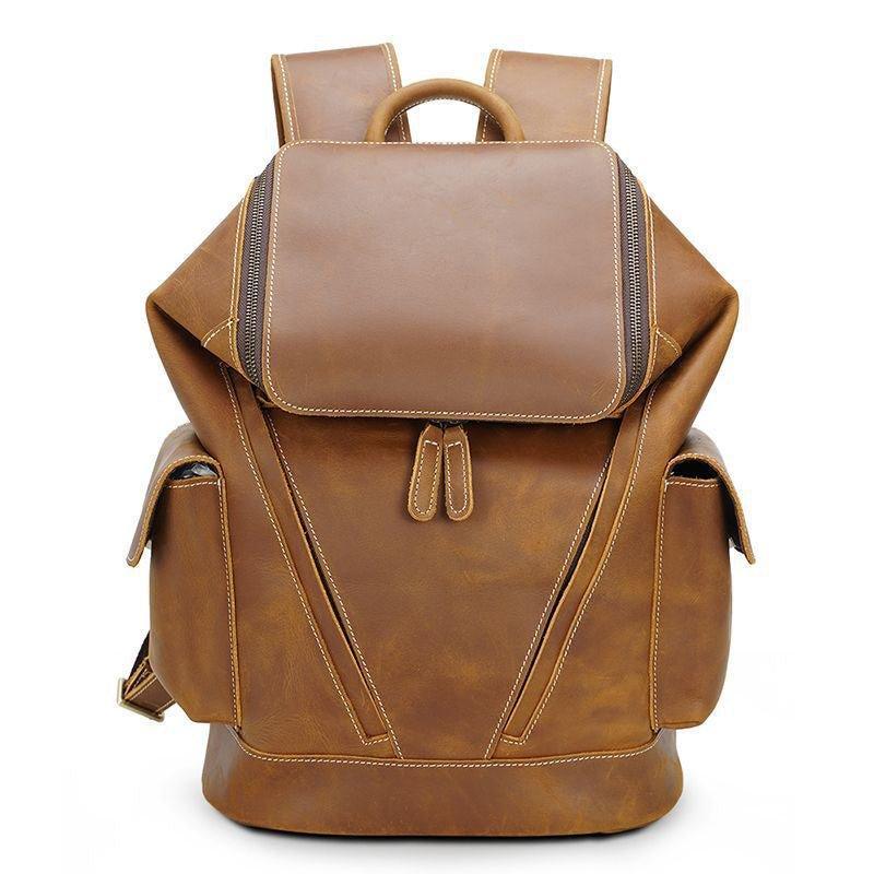 Woosir Large Leather Travel Backpack for 14" Laptop