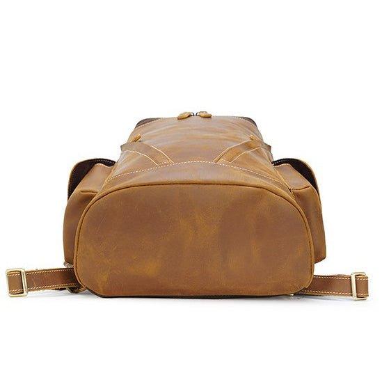 Woosir Large Leather Travel Backpack for 14" Laptop