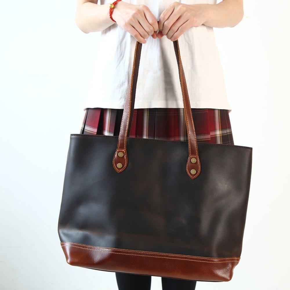 Woosir Large Shoulder Tote Leather Bag