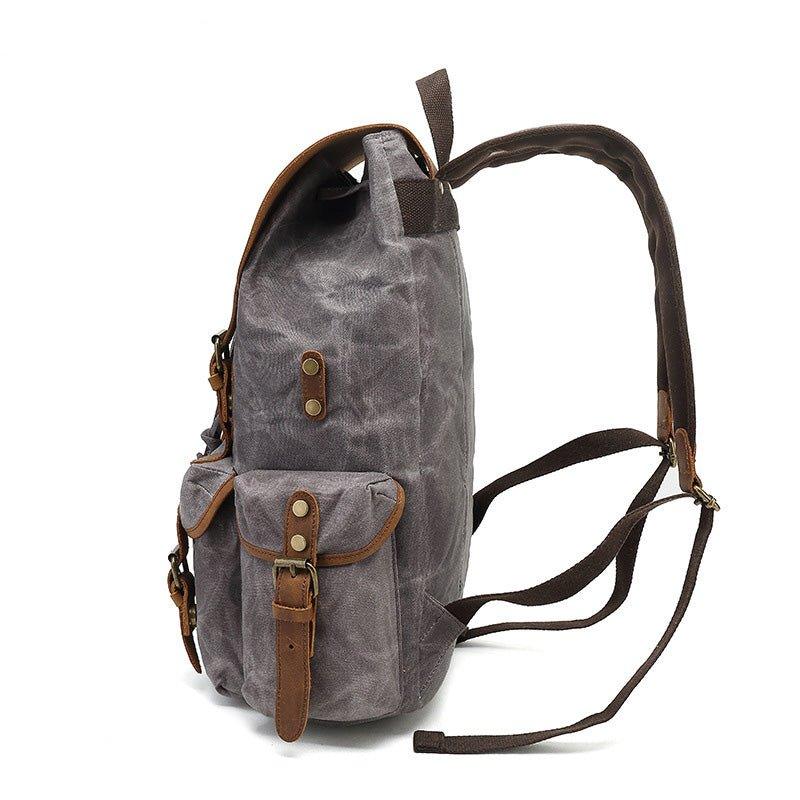 Large Leather and Canvas Backpack Rucksack