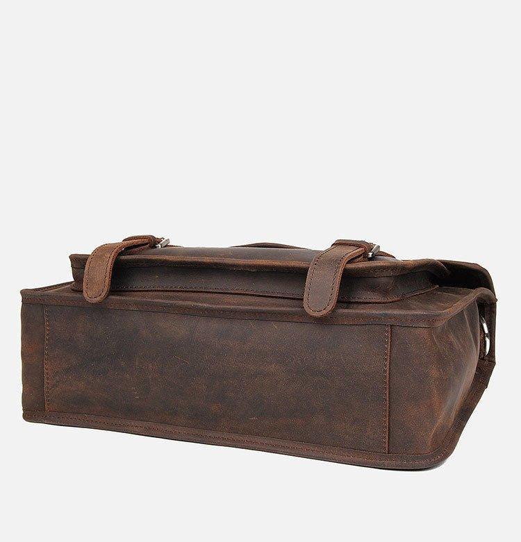 Woosir Leather Attache Case for Men 14 Inch