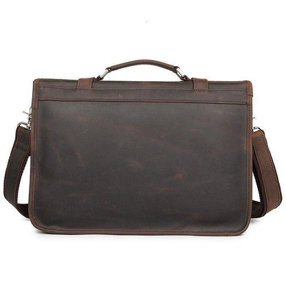 Woosir Leather Attache Case for Men 14 Inch