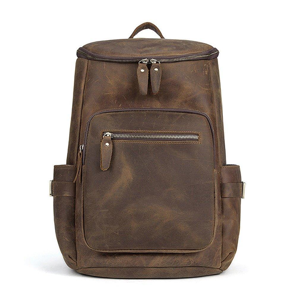 Woosir Leather Backpack Large Capacity for 15.6" Laptop